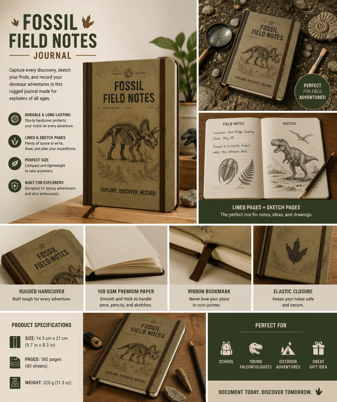 Fossil Field Notes Journal